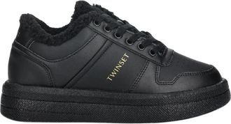 Twinset Platform Veterschoenen - Dames - Sneakers - Zwart - 40 EU - Leer - Schoenen
