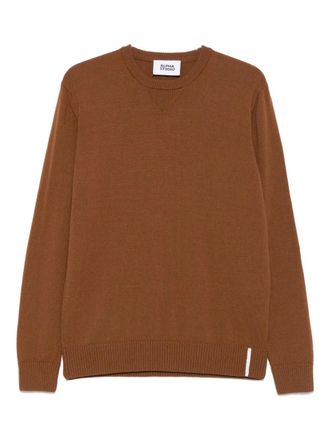 Alpha Studio crew-neck wool sweater - men - Wool - 52 - Brown