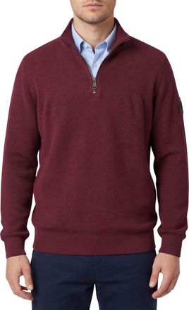 Casamoda Casa Moda bordeaux half-zip trui 100% katoen