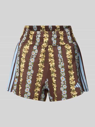 adidas Regular Fit Sportshorts mit Allover-Muster Modell FARM SHORTS in Dunkelbraun, Gr&ouml;&szlig;e XS