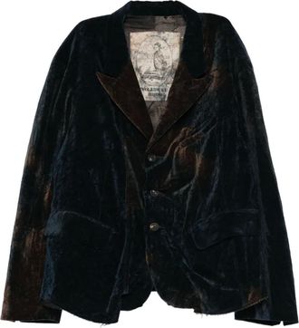 Ziggy Chen Blazer con arricciatura - Blu