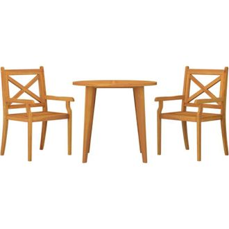 vidaXL 3 Piece Garden Dining Set Solid Wood Acacia vidaXL