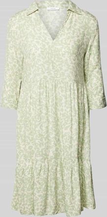 OPUS Knielanges Kleid im Stufen-Look Modell Walari in Hellgruen Melange, Gr&ouml;&szlig;e 34