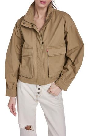 Levi's Crop Surplus Jacket in Ecru at Nordstrom, Size X-Large