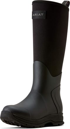 Ariat Womens Swinbrook Rubber Boots in Black, B Medium Width, Size 7.5, by Ariat