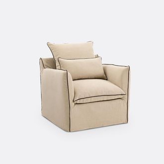 La Redoute Interieurs Fauteuil in dik linnen, Odna