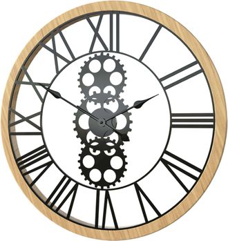 Atmosphera Reloj De Pared Para Sal&oacute;n Y Comedor Maelo, Dise&ntilde;o Contempor&aacute;neo, Color Negro 70 Cm, Estilo Moderno