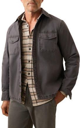 Faherty Lakeside Stretch Organic Cotton CPO Jacket in Washed Charcoal at Nordstrom Rack, Size Xx-Large