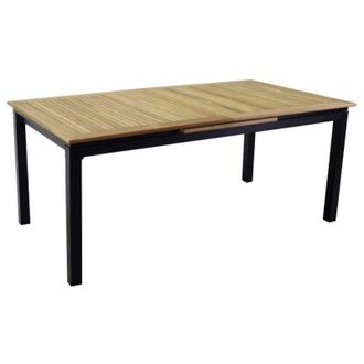 Vacchetti Vacchetti - Idaho Plus Mesa De Aluminio Extensible Tapa De Teca Antracita Cm180/240x100h76
