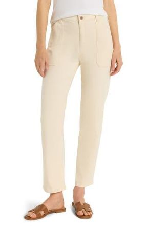 Nic+Zoe Carpenter Relaxed Straight Leg Ankle Jeans in Canvas at Nordstrom Rack, Size 32