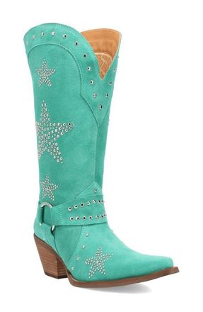 Dingo Lucky Stars Knee High Western Boot in Green at Nordstrom, Size 6.5