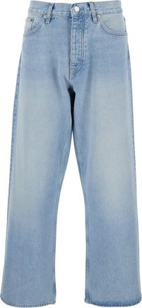 Sunflower Light-blue Five Pocket Jeans With Logo Patch On The Back In Denim Man