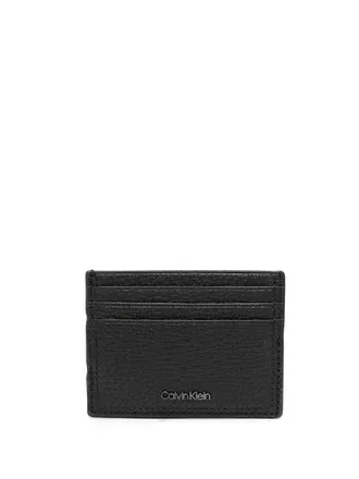 Calvin Klein Minimalism leren pasjeshouder - Zwart