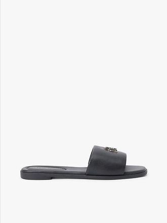 Tommy Hilfiger Mules de piel con monograma TH