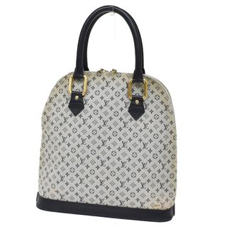 Louis Vuitton Alma Mini Lin Blue Canvas Handbag (Pre-Owned)