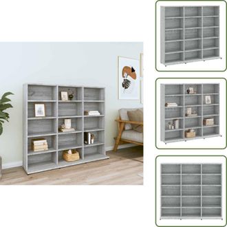 vidaXL The Living Store Mobile Porta CD Grigio Sonoma 100x23x89,5 cm Legno Multistrato - Armadio per CD