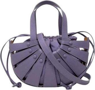 Bottega Veneta Pre-owned Handbag - Dames - Vintage Handtas - Paars - ONE Size - Leer - Vintage