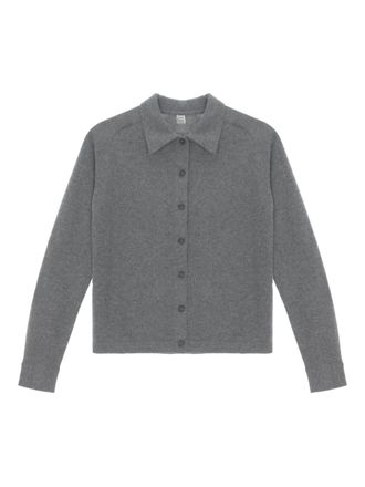 Toteme raglan-sleeve cardigan - women - Cashmere - S - Grey