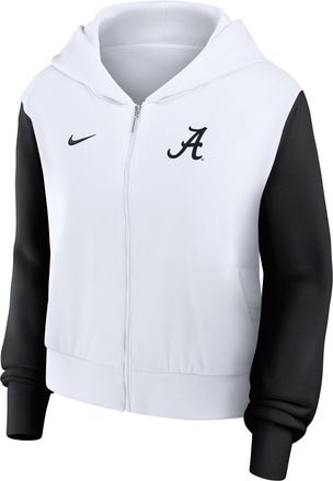 Nike Alabama Athletic Prep Colorblocked Script Womens Nike Womens College Full-Zip Hoodie in White | 035D064NABN-DPD