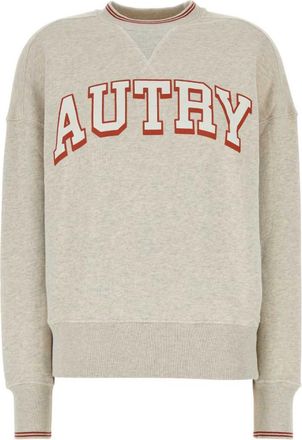 Autry Light Grey Logo-print Sweatshirt
