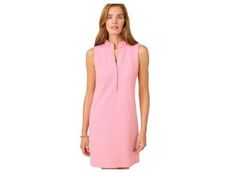 Lilly Pulitzer Elsey Shift Womens Dress Conch Shell Pink Leafy Knit Pucker Jacquard : XXS, Cotton/Polyester/Spandex