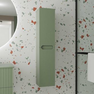 Aurlane Aurlane - Columna De Ba&ntilde;o Verde Oliva Suspendida - Altura 120 Cm - 2 Puertas - Leon