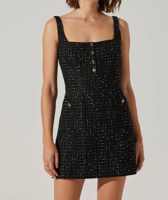 Astr Deanna Dress In Black