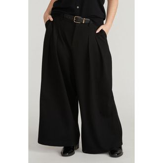 Universal Standard Palais Ponte Wide Leg Pants in Black at Nordstrom, Size 4Xl
