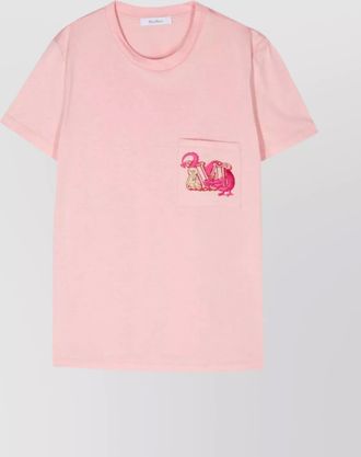 Max Mara cotton logo embellished crew neck short sleeve t-shirt