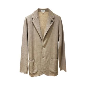 Lardini Blazers, male, Beige, Size: 2XL Single-breasted Blazer