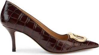 Ferragamo D&eacute;collet&eacute; Maxi Gancini - - Shoes - Donna - Marrone - 38 EU