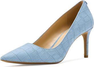 Michael Kors Alina Flex Pump Womens Shoes Chambray : 9.5 M, Leather