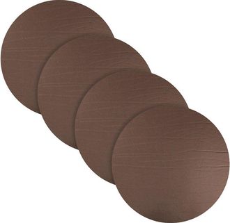 Fortessa Set Of 4 Strata Round Leather Placemats