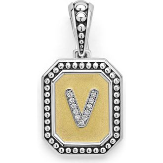 Lagos Signature Caviar Initial Enhancer in Two-Tone V at Nordstrom