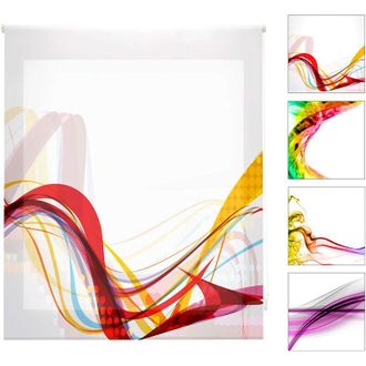Blindecor Blindecor - mod. W-V-28517 - Tenda a Rullo Trasparente, Stampa Digitale, Dimensione: 130 x 180 cm, Multicolore