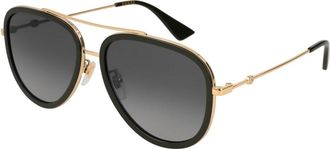 Gucci Stijlvolle Zonnebril - Dames - Zonnebrillen - Geel - 57 MM - Accessoires