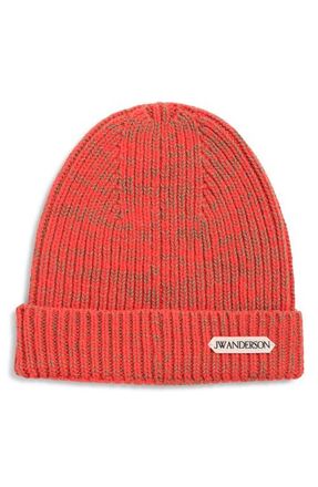 J.W.Anderson Wool Blend Mouline Beanie in Neon Orange at Nordstrom