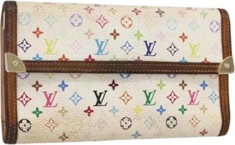 Louis Vuitton Pre-owned Canvas Portemonnee - Dames - Vintage Accessoires - Wit - ONE Size - Vintage
