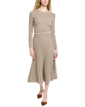 Elie Tahari Belted Cashmere Sweaterdress