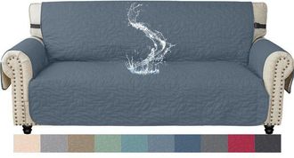 OEM 1 Housse Canap&eacute; 3 Places,imperm&eacute;able,anti Poils Animaux,bleu Gris,salon