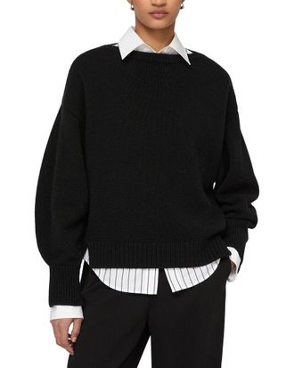 Lafayette 148 New York Bateau Neck Dolman Wool & Cashmere-Blend Sweater