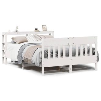 Berkfield Home Bed Frame Frame White 120x190 cm Small Double Solid Wood Pine