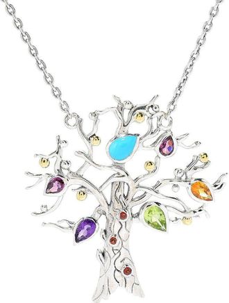Samuel B. Tree of Life Pendant Necklace in Silver Multi at Nordstrom Rack