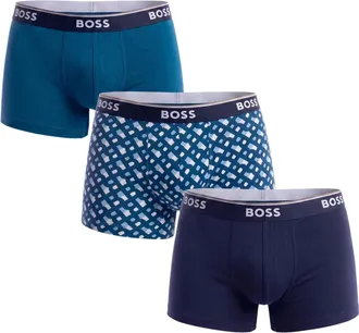 HUGO BOSS Ondergoed, Heren, Veelkleurig, S, Katoen, 3-Pack Trunk Boxers