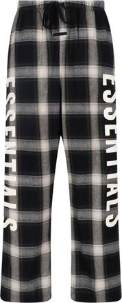 Fear of God Graphite Plaid Cotton Wide-Leg Pants