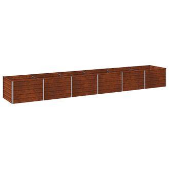 vidaXL Cama De Jard&iacute;n Elevada Oxidado 480 X 80 X 55 Cm Cart&oacute;n Vidaxl
