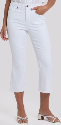 NYDJ Monica High Waist Crop Kick Flare Jeans in Optic White at Nordstrom, Size 00