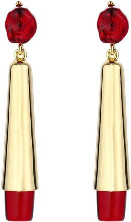 Petit Moments Renne Linear Drop Earrings in Gold/red at Nordstrom