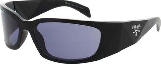 Prada Mens Black Rectangular Sunglasses PRA19S1BO40G