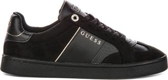 Guess Jrone Sneaker met su&egrave;de inzetstuk - Dames - Sneakers - Zwart - 36 EU - Su&egrave;de - Schoenen